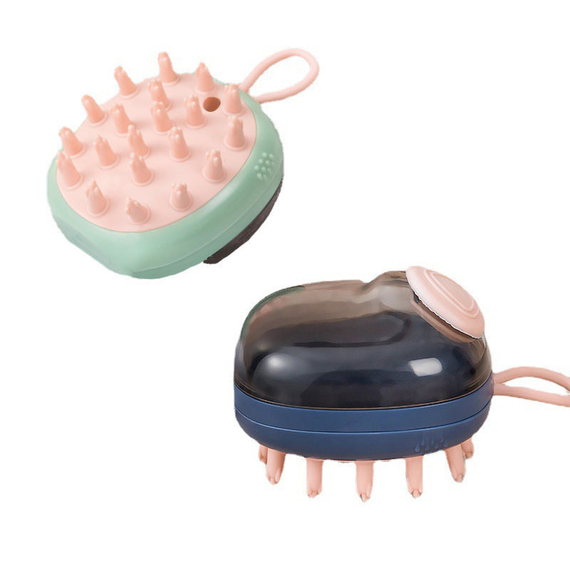 2-in-1 Pet Grooming Brush with Shampoo Dispenser – Bath & Massage Tool for Cats and Dogs