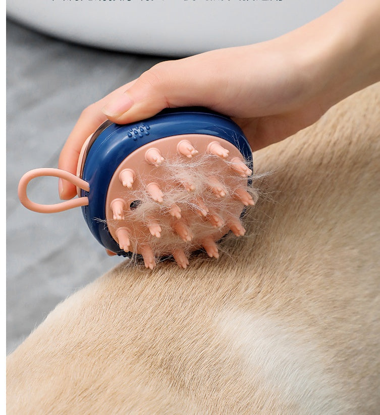 2-in-1 Pet Grooming Brush with Shampoo Dispenser – Bath & Massage Tool for Cats and Dogs