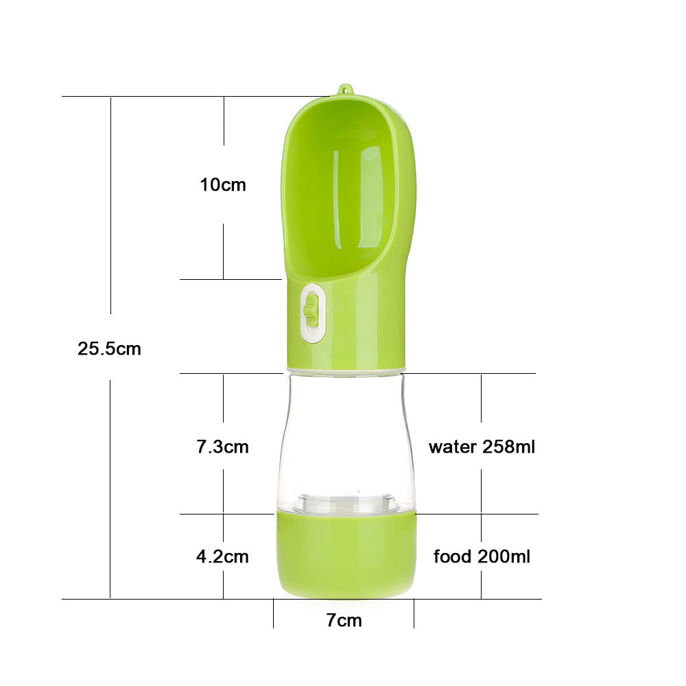 Portable Dog Water Bottle & Snack Dispenser – Pet Travel Kettle for Walking