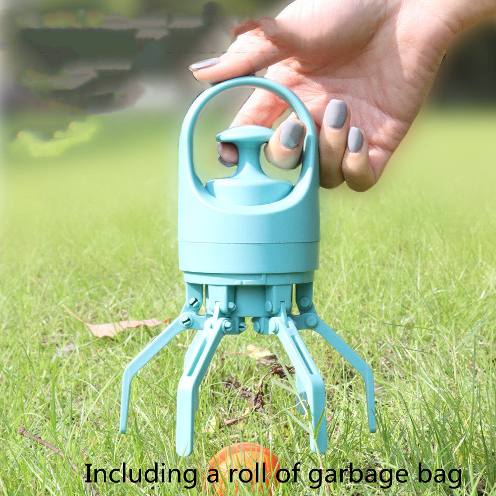 Portable Dog Pooper Scooper with Bag Dispenser – Lightweight Eight-Claw Pet Waste Picker
