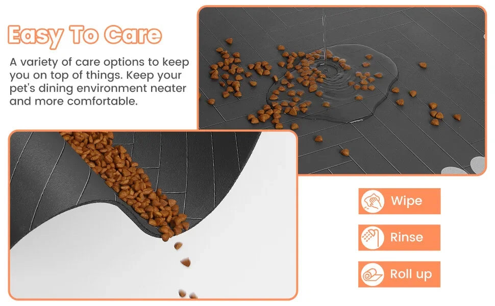 Absorbent Pet Feeding Mat – Waterproof Quick-Dry Placemat with Non-Slip Rubber Backing for Dog & Cat Food & Water Bowls – Small, Medium & Large Sizes