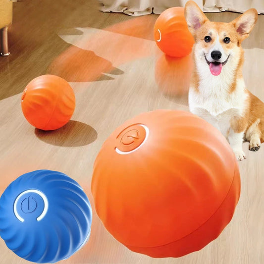 Smart Moving Dog Toy Ball – USB Rechargeable, Jumping & Rotating Interactive Pet Toy
