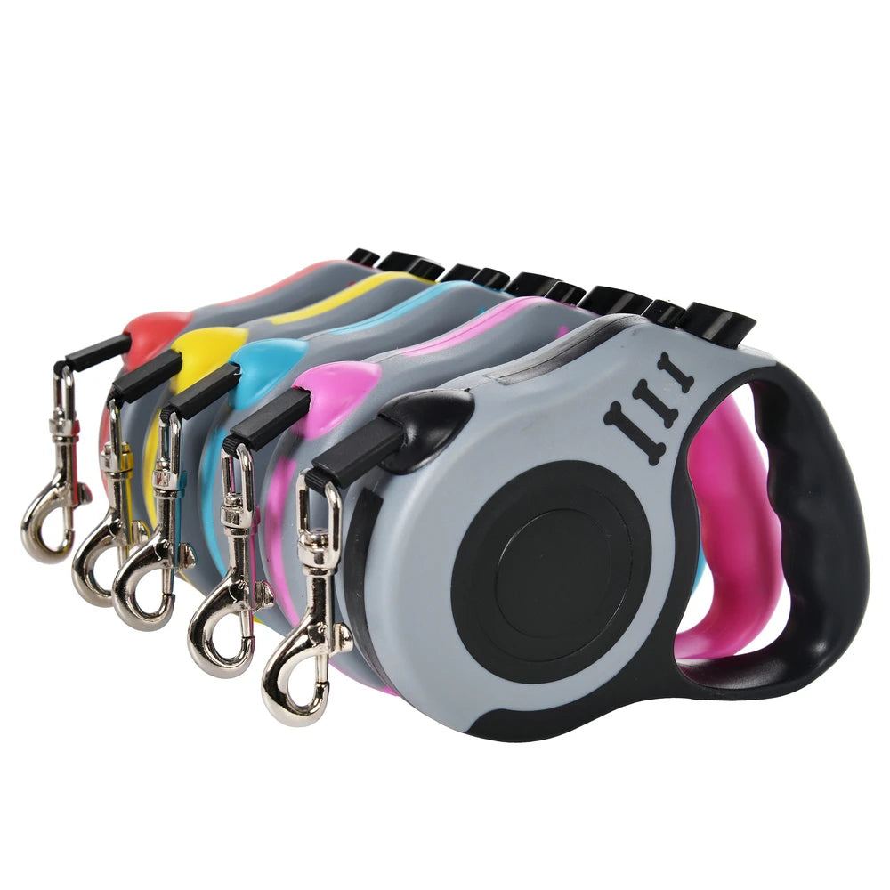 3M/5M Retractable Dog Leash for Small Dogs & Cats – Durable Nylon Puppy Lead for Walking, Travel, Hiking