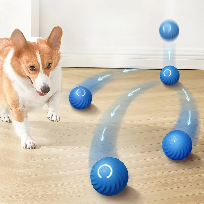 Smart Moving Dog Toy Ball – USB Rechargeable, Jumping & Rotating Interactive Pet Toy