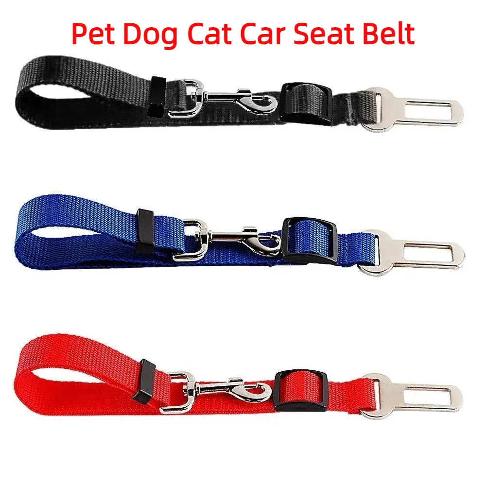 Dog & Cat Car Seat Belt Harness – Pet Safety Travel Leash for Cars