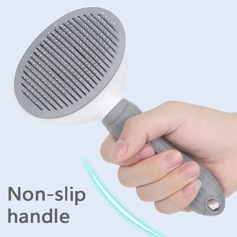 Self-Cleaning Pet Hair Brush for Dogs & Cats – Grooming & Dematting Comb Tool