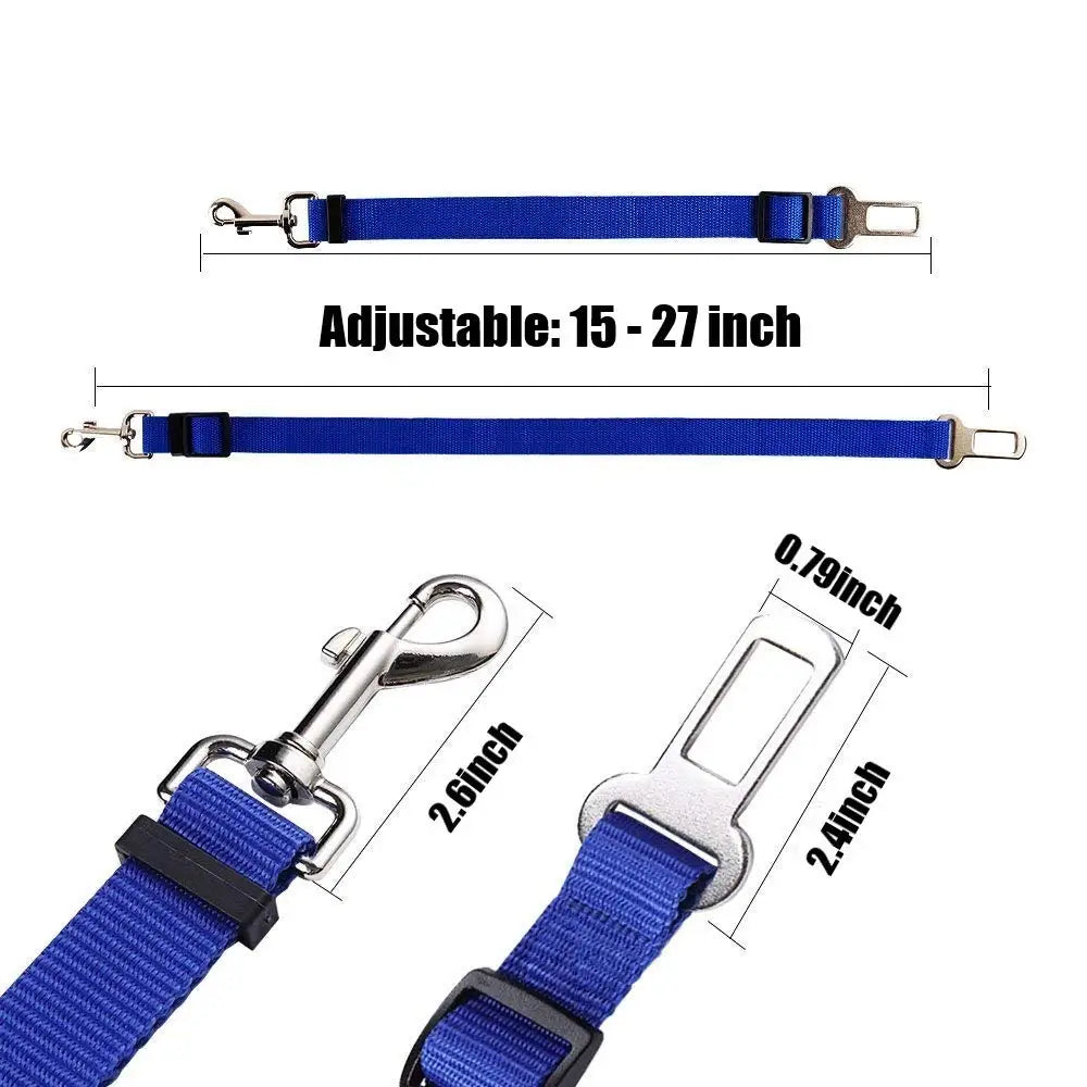 Dog & Cat Car Seat Belt Harness – Pet Safety Travel Leash for Cars